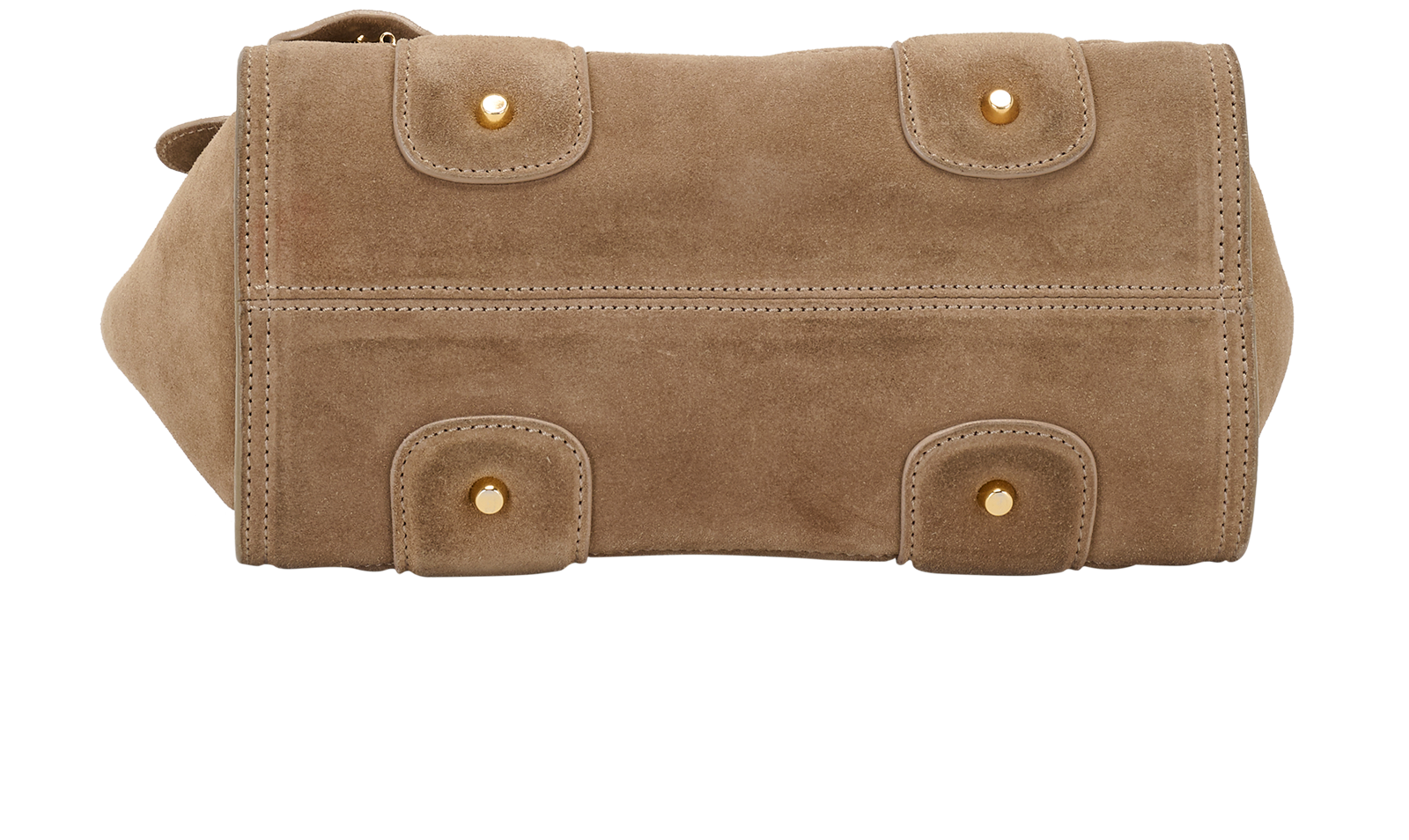 Small Padlock Tote, &pound;320, Handbags, Beige, Suede, Top view